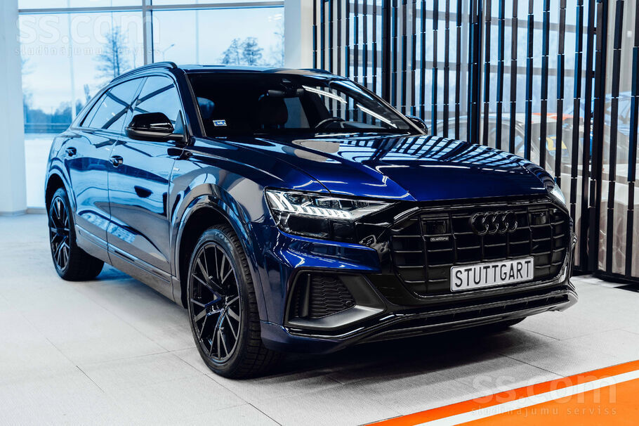 Audi Q8 S Line 50 Tdi labā vizuālā un tehniskā stāvoklī. A/m atrodas rīgā un