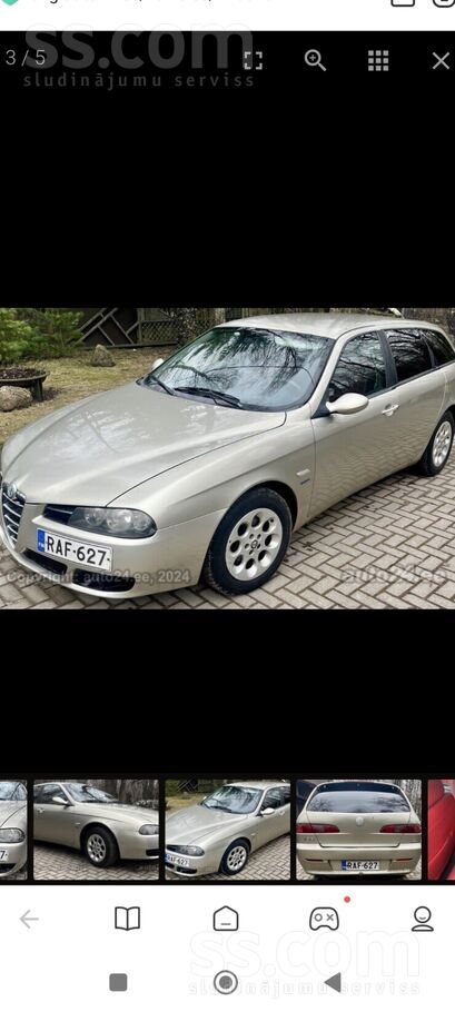 Alfa-romeo Nesen no Somijas. Jauna TA . Labā stāvoklī, 12 mēn
