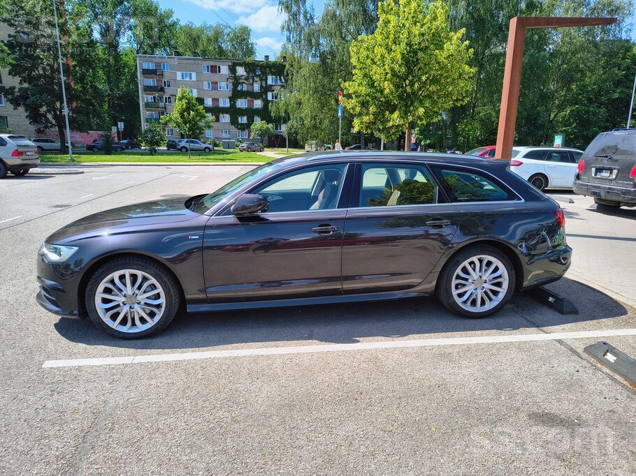Audi A6 Quattro, 200 kw = 272 zs, S-Line komplektācija, brūns ādas salons. O