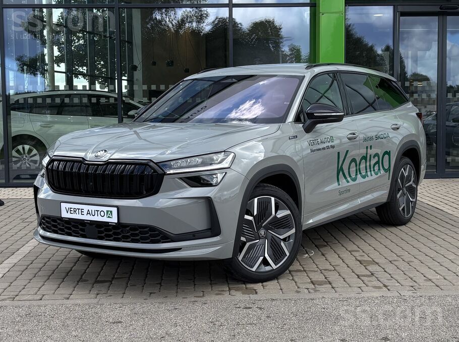 Skoda Kodiaq ar Sportline komplektāciju, jauda 110Kw / 150 Z/s . Cena ar Pvn