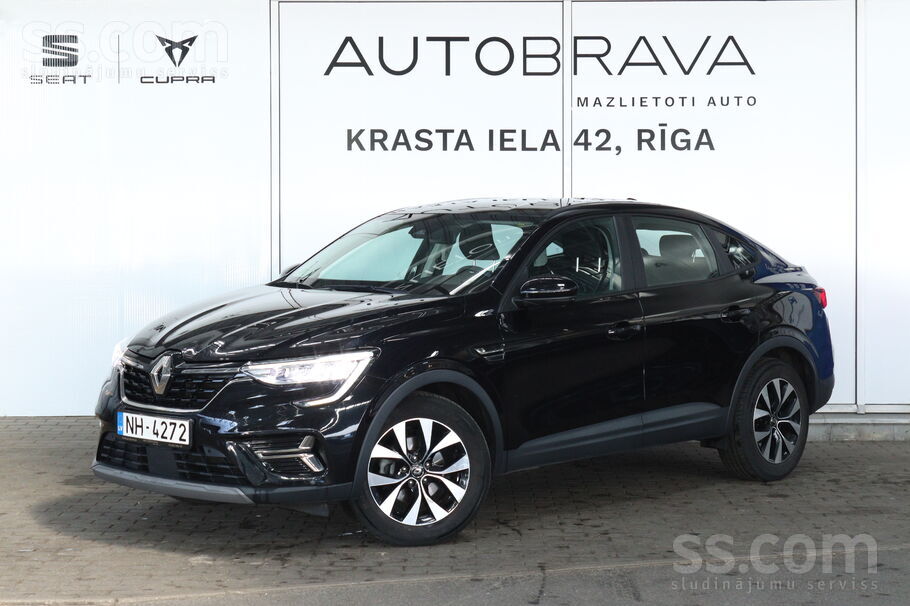 Piedāvājam Renault Arkana E-Tech. 1.6 benzīna /hibrīda dzinējs. 69Kw/94Zs. A