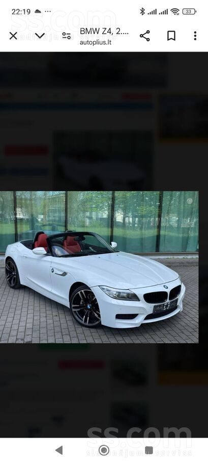 BMW Z4, 2.0 S Drive, benzīns, automatiskā kārba. Kabriolets ar elektriski no