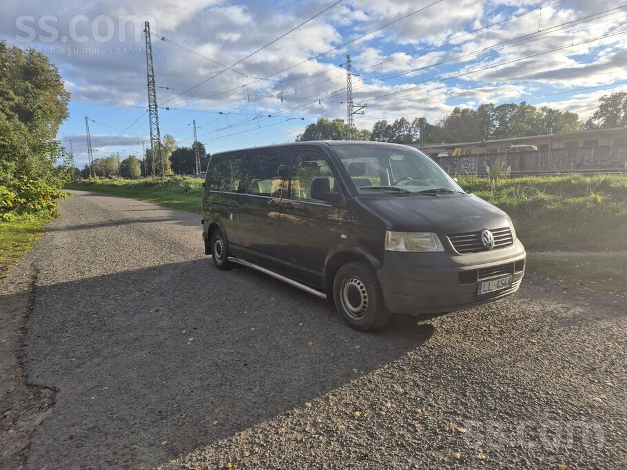 VW T5 2.5 tdi 96kw pasažieru 8 vietīgs, garā bāze. 
Tehniskā apskate līdz 0
