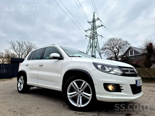 Volkswagen R-Line VW Tiguan 2.0Tdi 103Kw, baltā krāsā. VW Tig