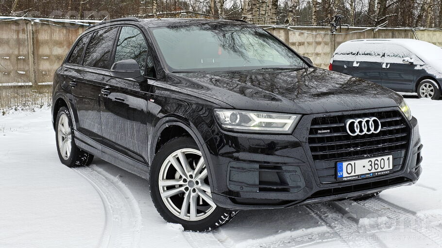 Audi Q7 S-Line quattro Shadowline, 160Kw Automāts. Igla, Oriģināls nobraukum
