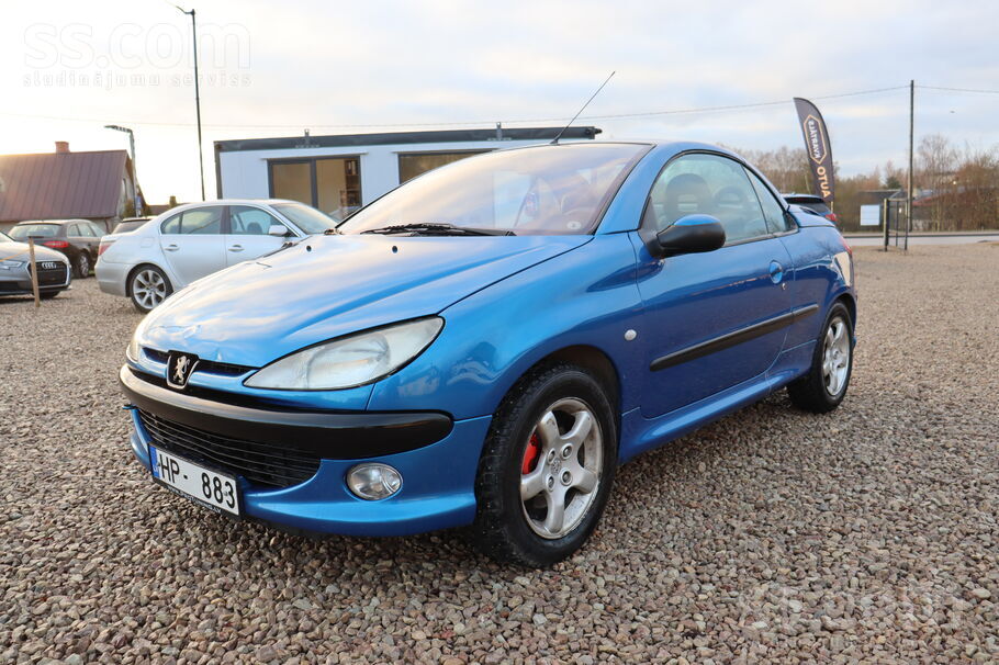 Peugeot 206Cc 2.0 benzīns 100kw Manuālis TA 14.12.2026. 143tkm nobraukums. Ļ