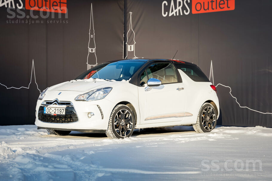 Citroen Ds3 ar 1.6 litru dīzeļdzinēju un manuālo transmisiju. 68kw. 

-Ele
