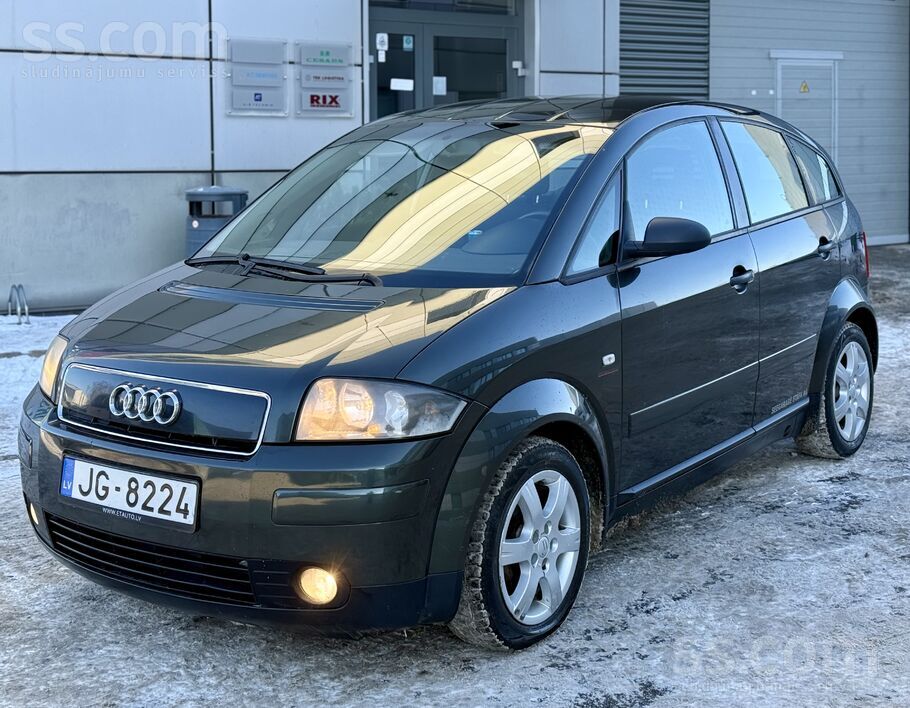 Audi A2, 1.6L, 81Kw benzīns ar manuālo pārnesumkārbu. Tikko izieta jauna teh
