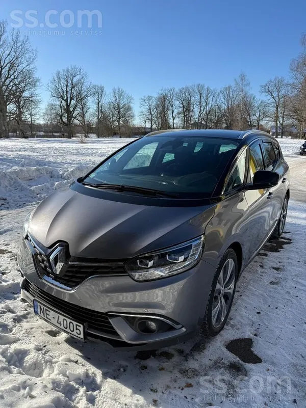 2018. gada Renault Grandscenic. Bose apdare, 7 sēdvietas, 1, 6 dīzeļdzinējs,