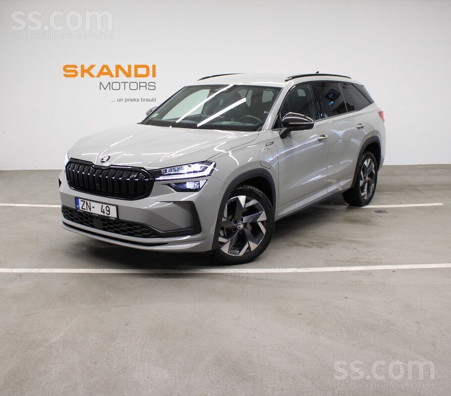 Skoda Kodiaq Sportline komplektācija ar 1.5 Benzīna/elektro dzinēju un Autom