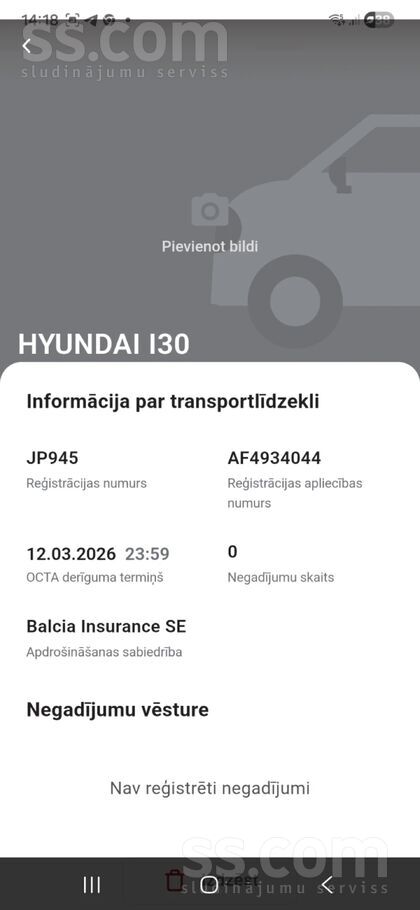 Hyundai Hyundai I30 ar 1.6 litru dizeļdzinēju un ar automā