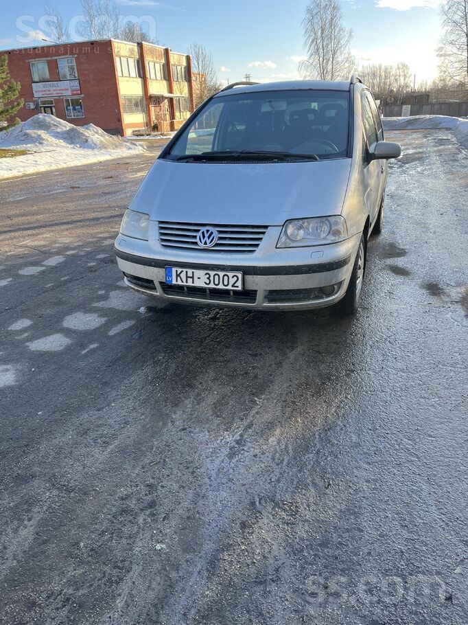 Volkswagen VW Sharan 1.9 tdi. 96kw. manuals 7vietas. jauna TĀ