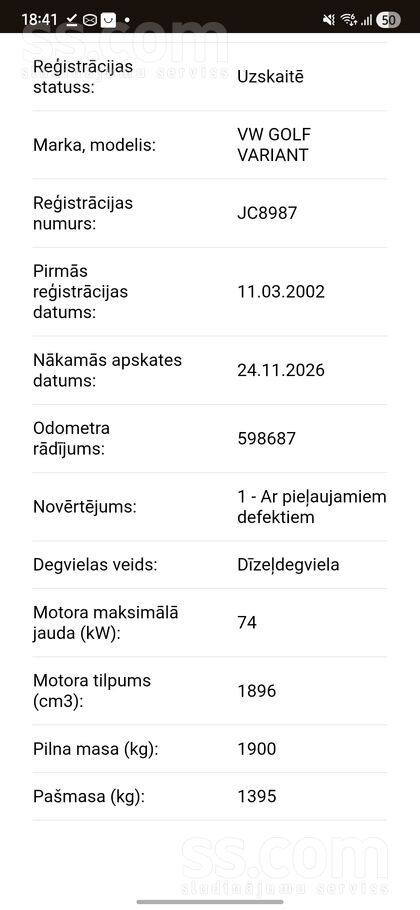 Volkswagen Pardodu normalu darba auto iet labi