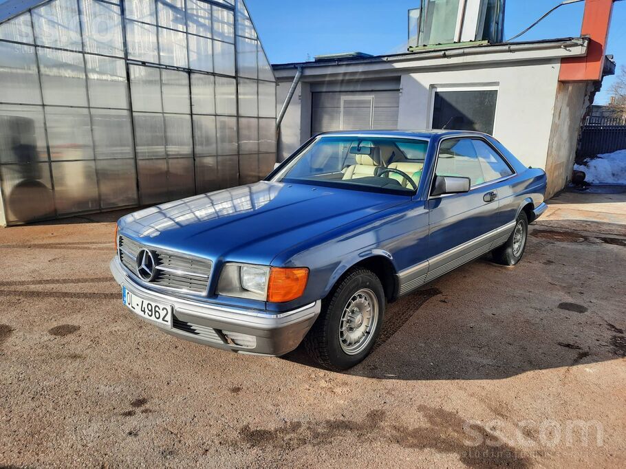 Mercedes 380Sec, 1982 gads. Viens no pirmajiem W126 kupejām, kura ražošana s