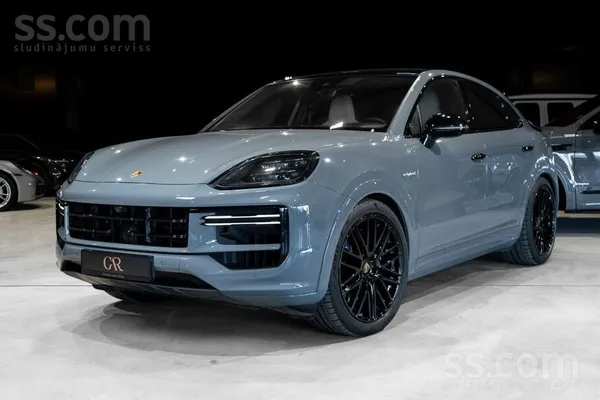 Pārdod Porsche Cayenne Turbo e-Hybrid Coupe Arctic Grey ar kombinēto jaudu 5