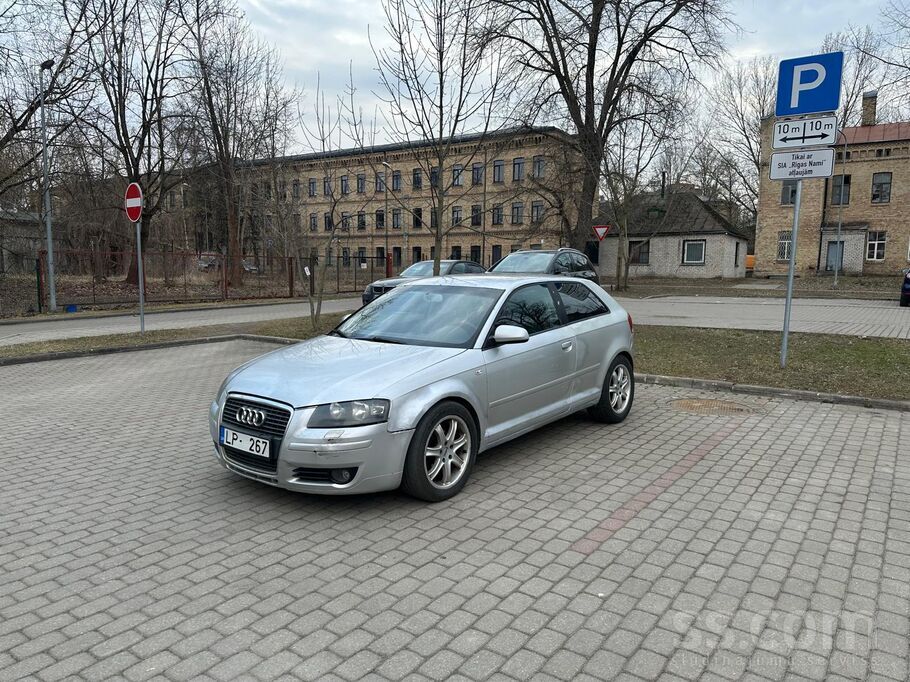 Audi Skaists nummurs davana, Audi A3, S-Line, 1.9D, 77K