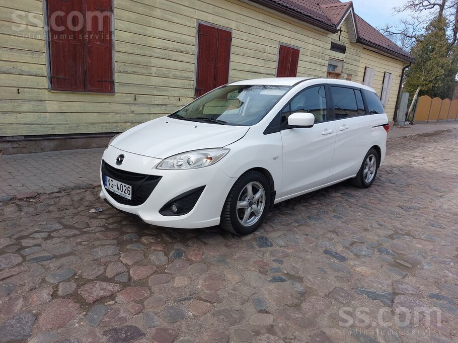 Pārdodu Mazda 5. Baltā pērle krāsa. Tehniskājās apskatēs nav jāuztraucas par