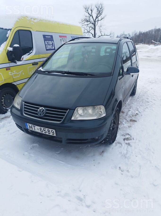 Volkswagen Sharan 1.9tdi, 2Din Pioneer magnetola, manuālā 6-ātrumu ātrumkārb