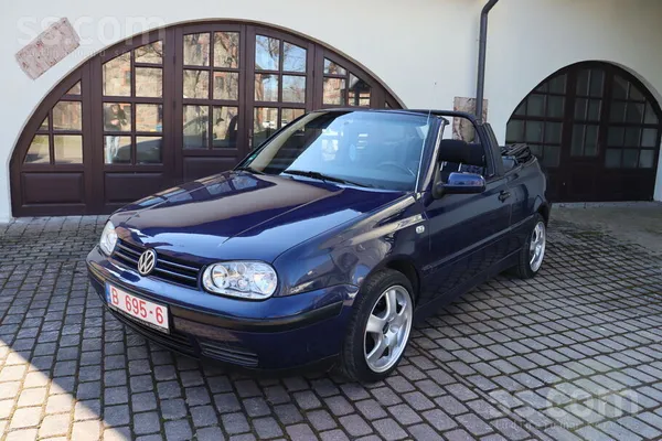 VW Golf Cabriolet 1.6 benzīns 74kw 1999 gads. TA 10.2026 . Latvijā no 2023 g