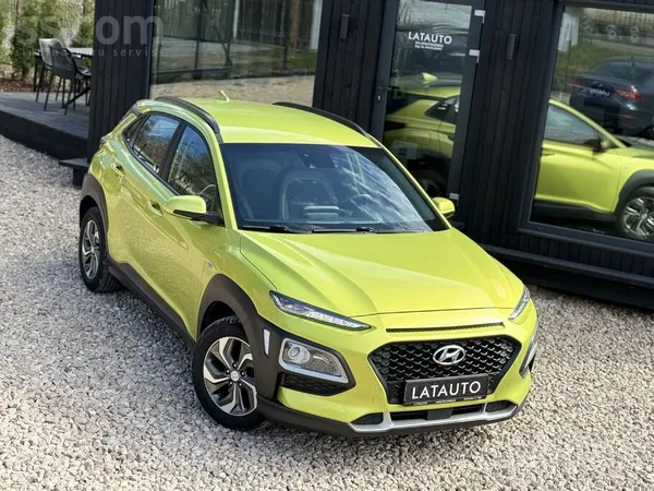 Hyndai Kona Acid Yellow 1.6hybrids - pirkts jauns Skandi Motors Latvija.