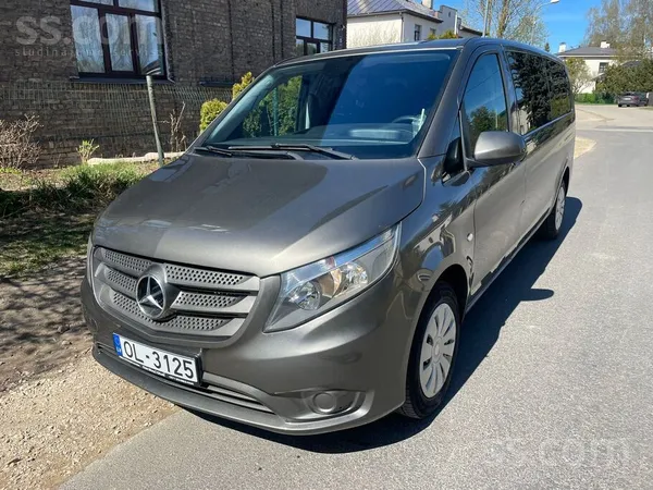 Vito Tourer Extra Long. Kopts pasažietu busiņš, 9-vietas.
Izskatu arī maiņ
