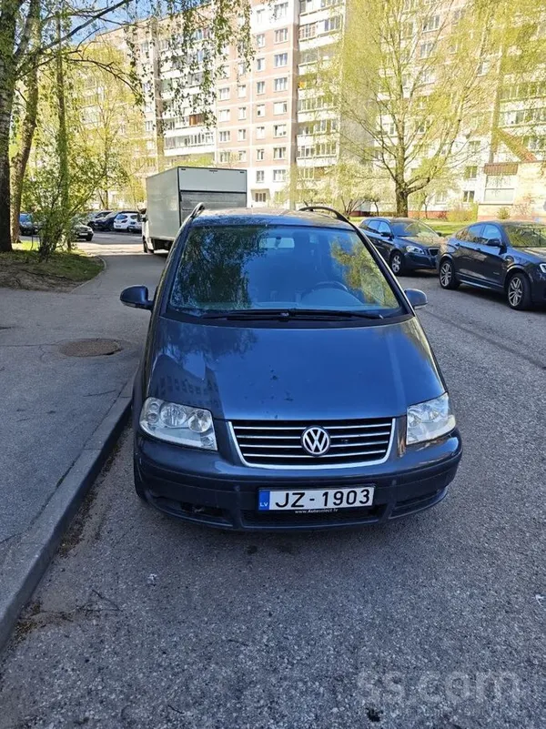 VW Sharan 2006. gada, 1.9 Tdi (85kW), 7 sēdvietas. Tehniskā līdz 23.02.2027.