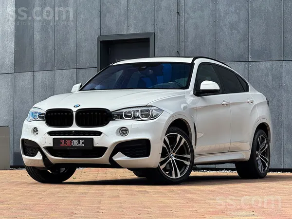 BMW X6 30D M-Sportpaket. 1 Gads Garantija. Balta pērle