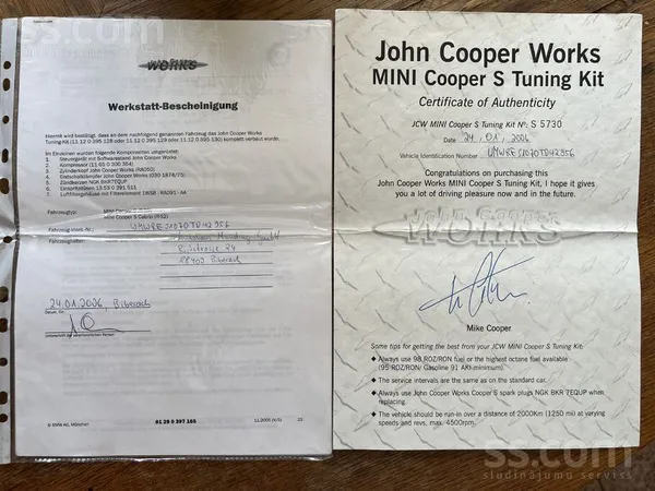 Mini Mini Cooper S Checkmate Jcw Oriģināls Jcw ar serti