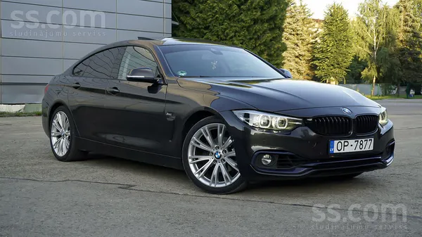 BMW 4-ser F36 Sportline, Facelift, ļoti pievilcīgā un interesantā krāsā Jatoba Metallic (B65) (vakarā melns, saulē tumši brūn ...